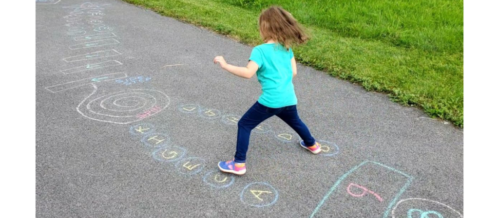 Sidewalk Chalk Obstacle Course