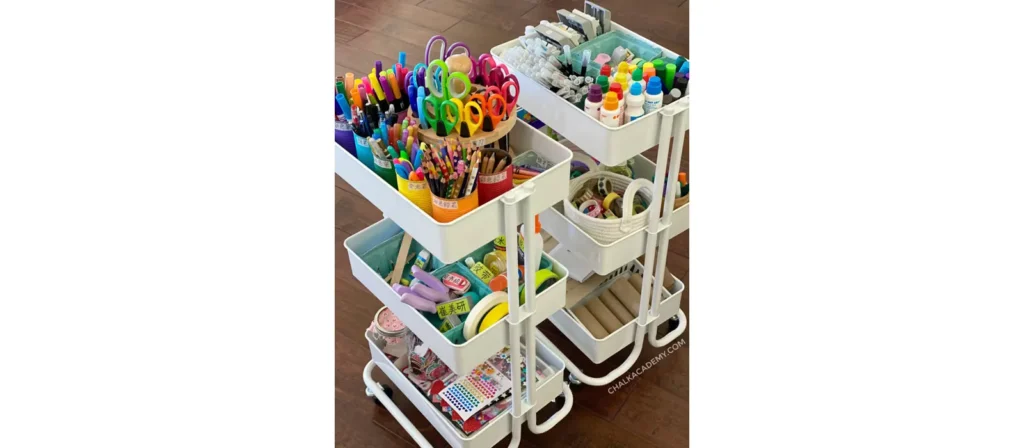 Vertical Storage for Art Supplies