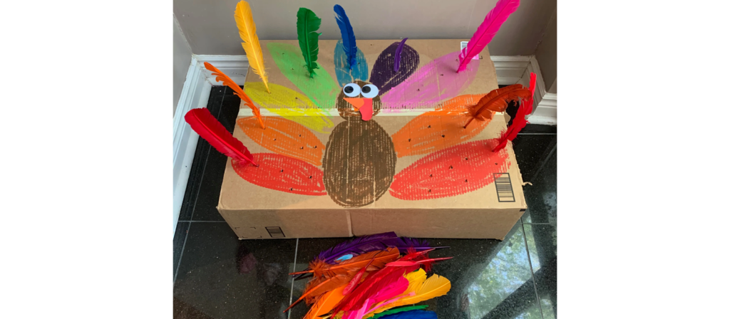 Preschool activities Turkey Feather Hunt