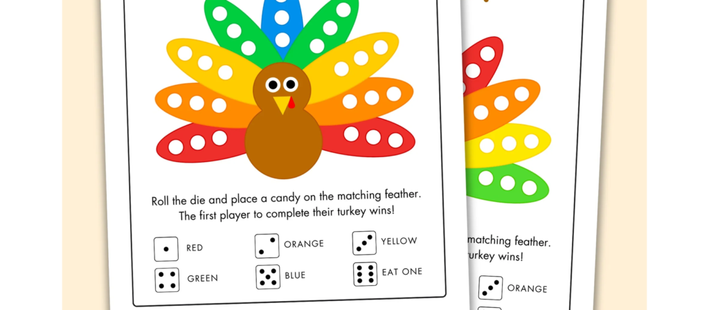 Roll-a-Turkey Dice Game