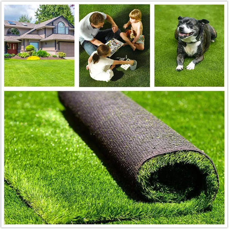 Synthetic grass roll for preschool outdoor flooring, ideal for safe and low-maintenance play surfaces