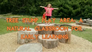 Tree Stump Play Area in Preschool