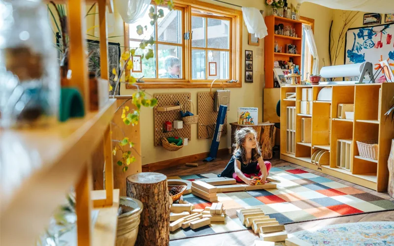 Reggio classroom natural light large windows