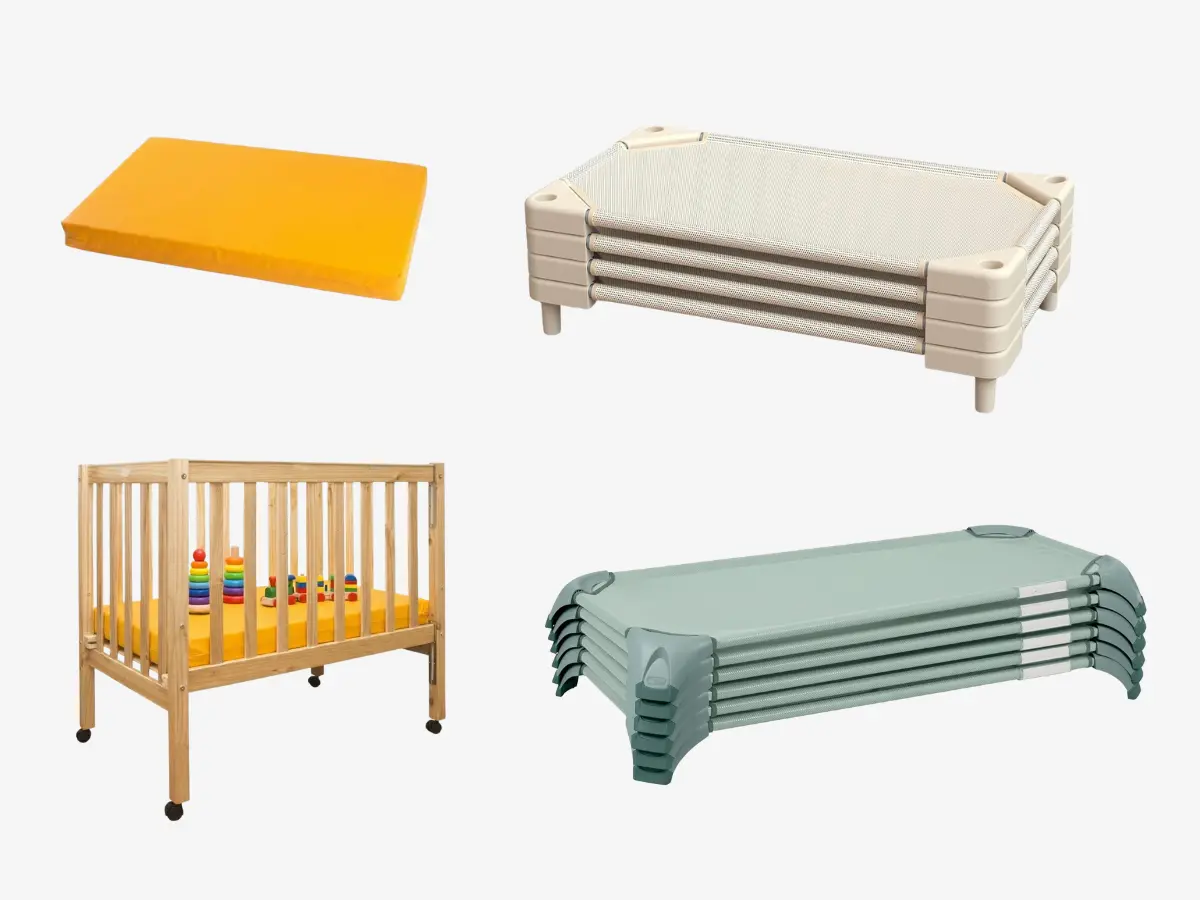 Stackable childcare cots rest beds