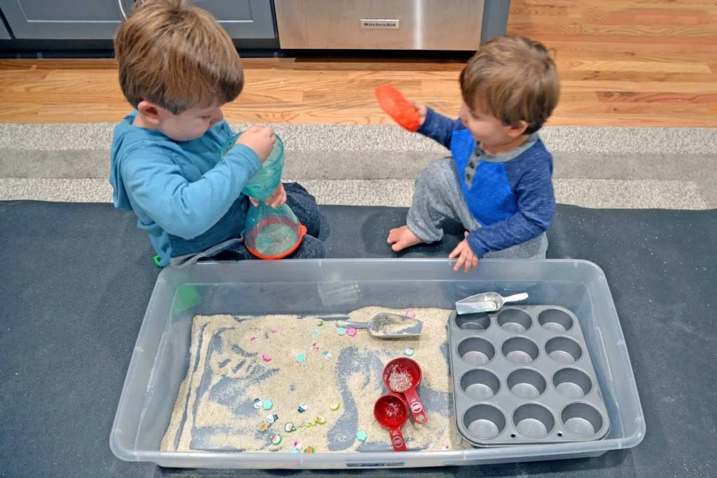 Sand and water play In early learning environments