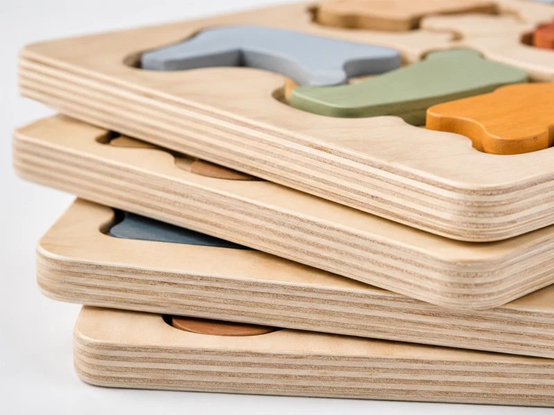 Durable birch plywood puzzle construction