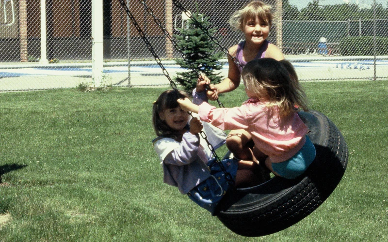 School Age Children Playground Swings