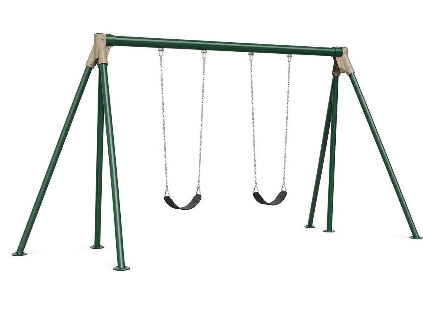 Tripod post swing with three point support structure