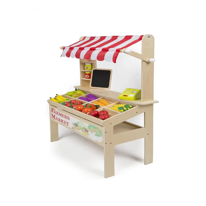 Wooden Farmers Market Stand