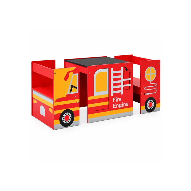 Fire truck kids table set