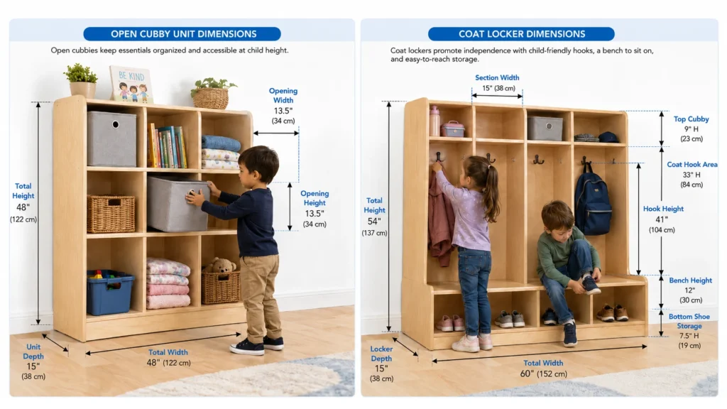 Locker Cubby Dimensions Guide