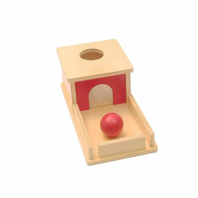Montessori object permanence box for infant learning
