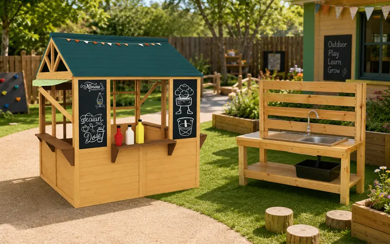 Mud Kitchen Outdoor Playhouse Set