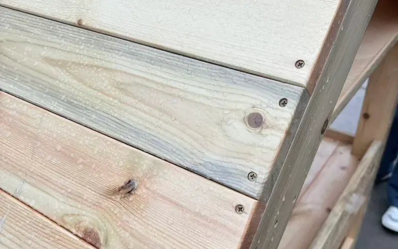 Waterproof wood material for outdoor products