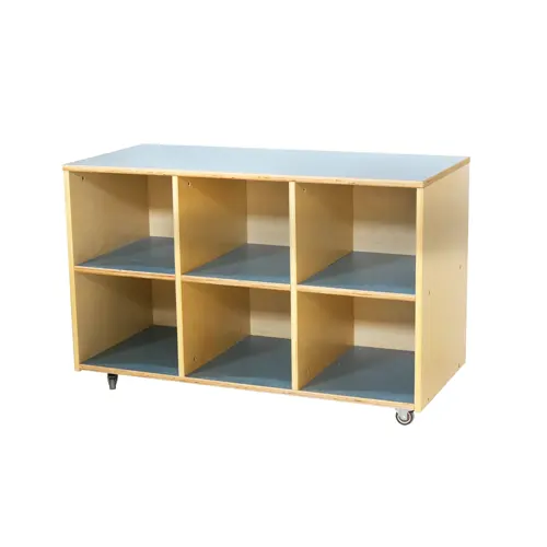 6-Compartment Mobile Classroom Storage Unit