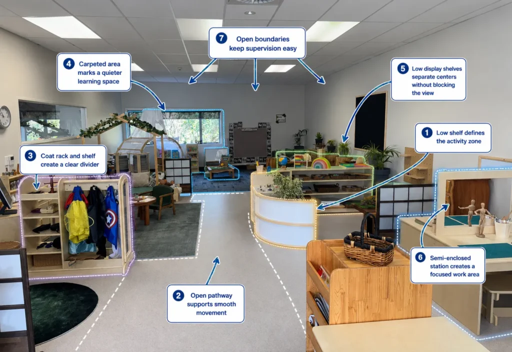 Create Boundaries Between learning Area