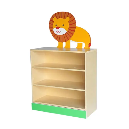 Lion-Themed Preschool Classroom Shelf