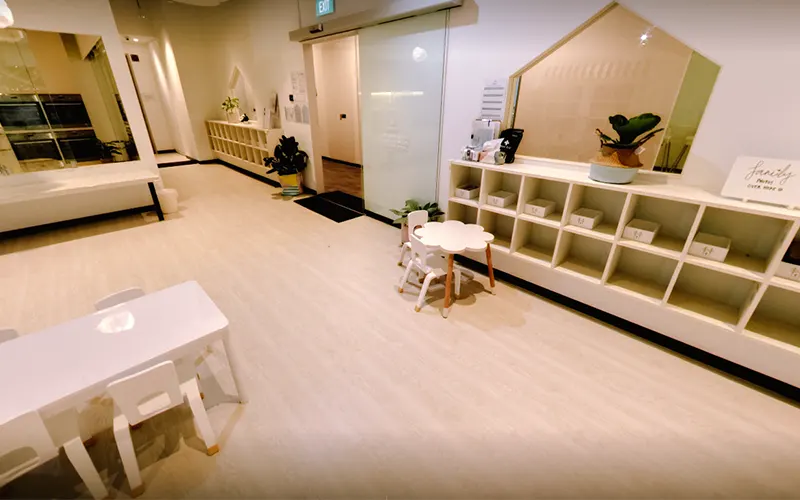 White-themed kindergarten in Singapore