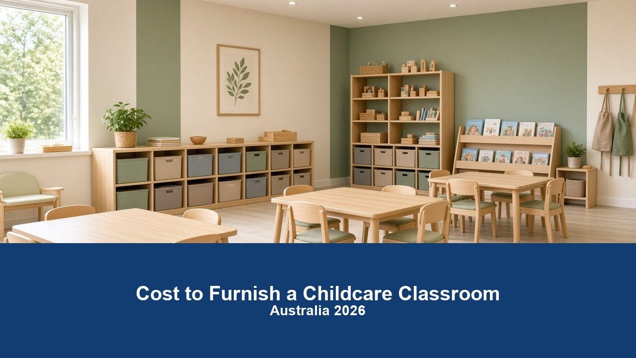 Cost to furnish a childcare classroom in Australia 2026 AUD furniture budget